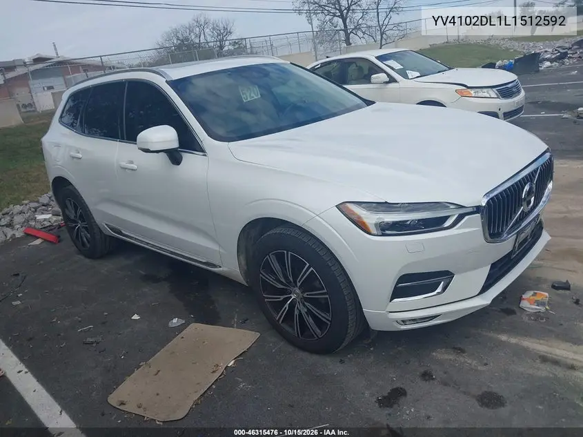 VOLVO XC60 2020, VIN YV4102DL1L1512592