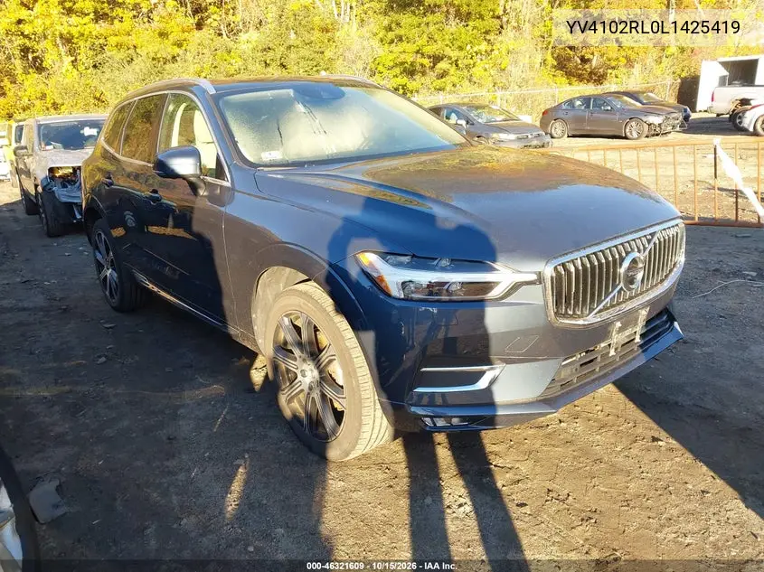 VOLVO XC60 2020, VIN YV4102RL0L1425419