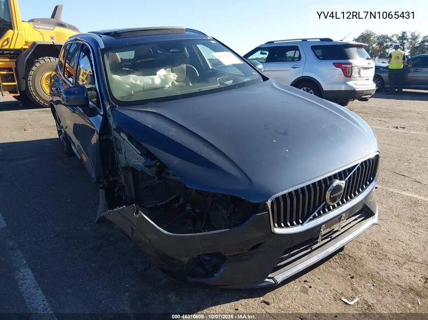 VOLVO XC60 2022, VIN YV4L12RL7N1065431