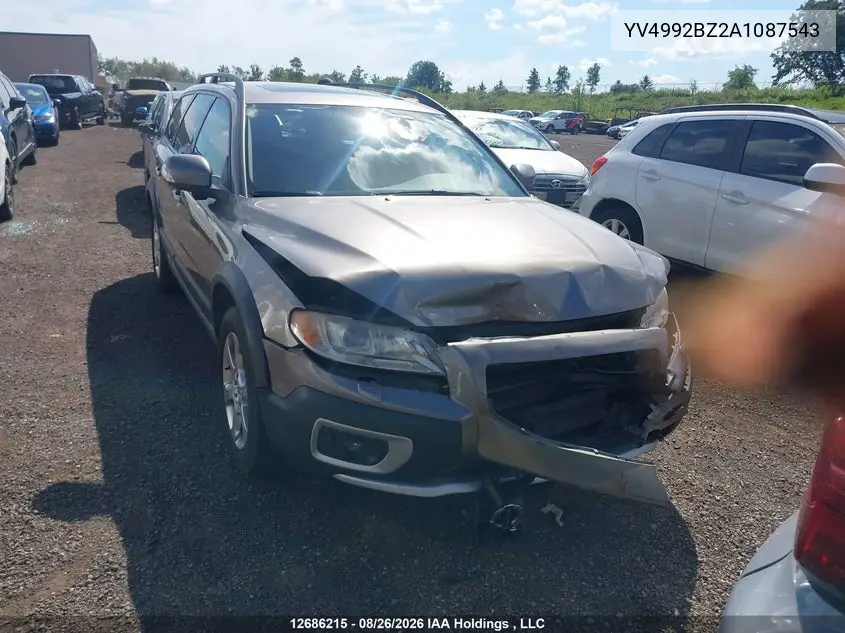 VOLVO XC70 2010, VIN YV4992BZ2A1087543