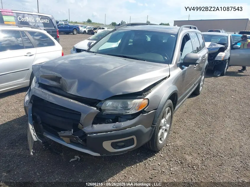 2010 VOLVO XC70 VIN YV4992BZ2A1087543 — фото 2