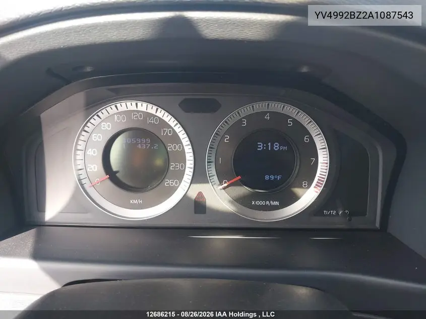 2010 VOLVO XC70 VIN YV4992BZ2A1087543 — фото 7