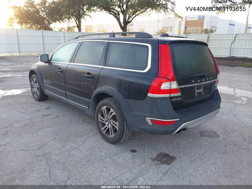 2015 VOLVO XC70 VIN YV440MBC9F1193555 — фото 3