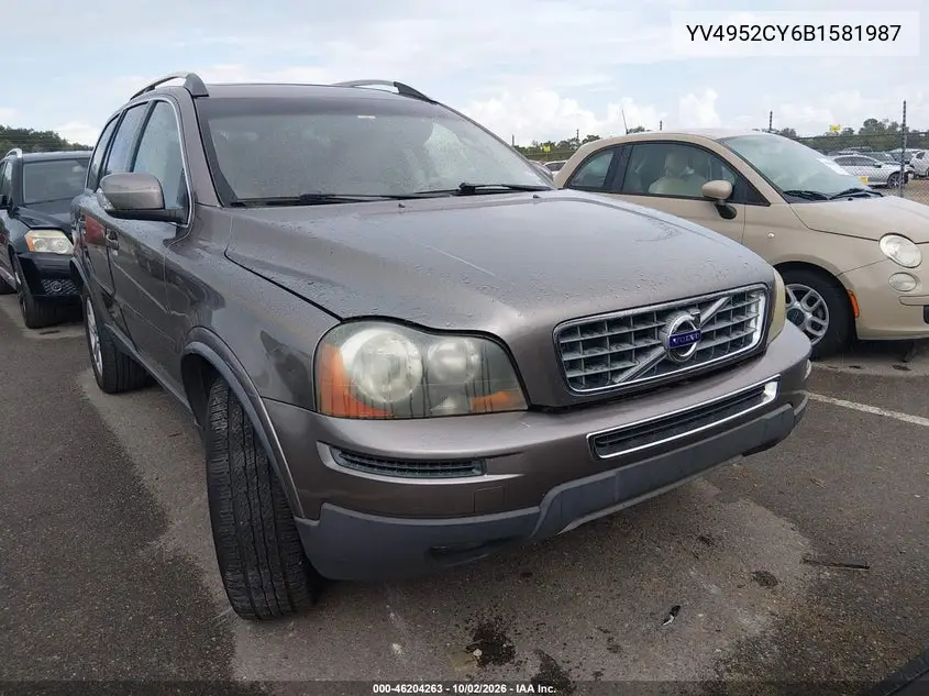 VOLVO XC90 2011, VIN YV4952CY6B1581987