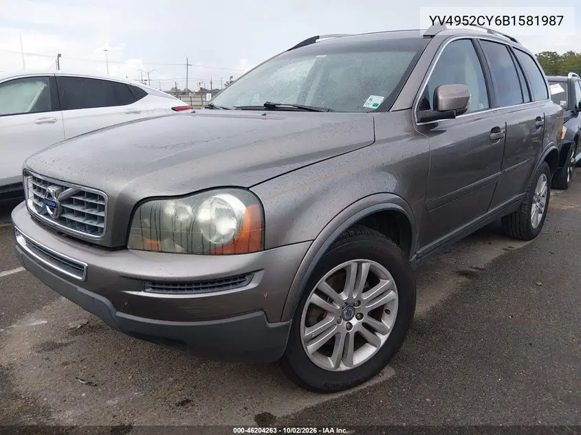 2011 VOLVO XC90 VIN YV4952CY6B1581987 — фото 2