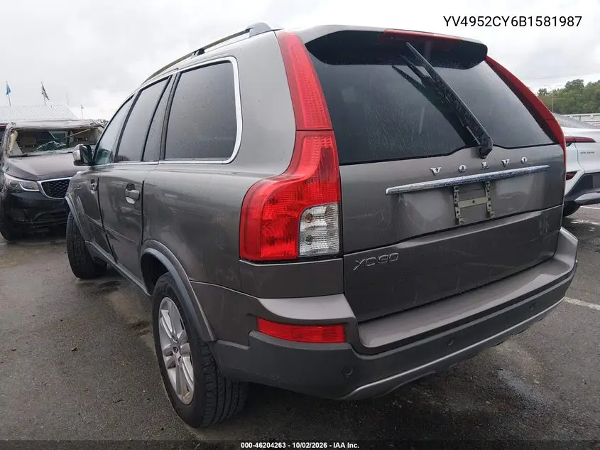 2011 VOLVO XC90 VIN YV4952CY6B1581987 — фото 3
