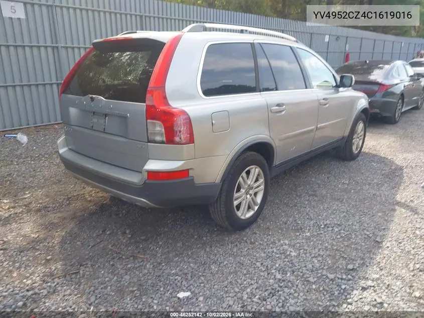 2012 VOLVO XC90 VIN YV4952CZ4C1619016 — фото 4