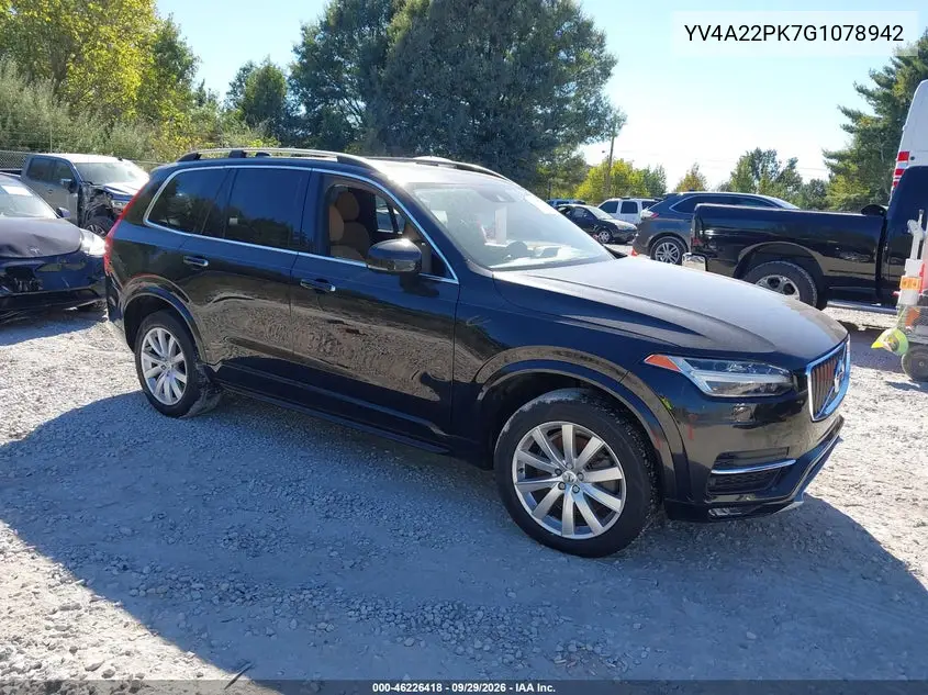 VOLVO XC90 2016, VIN YV4A22PK7G1078942