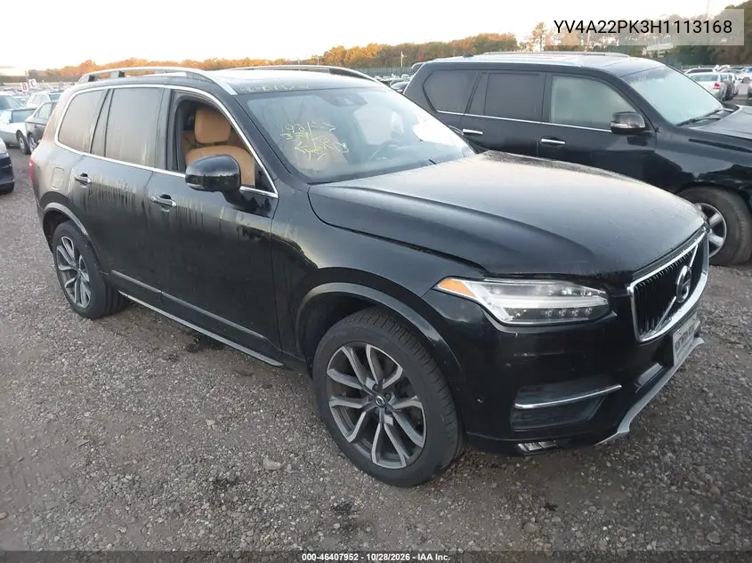 VOLVO XC90 2017, VIN YV4A22PK3H1113168