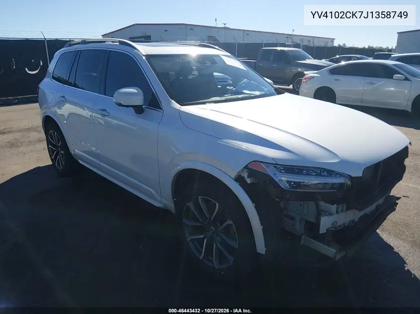 VOLVO XC90 2018, VIN YV4102CK7J1358749