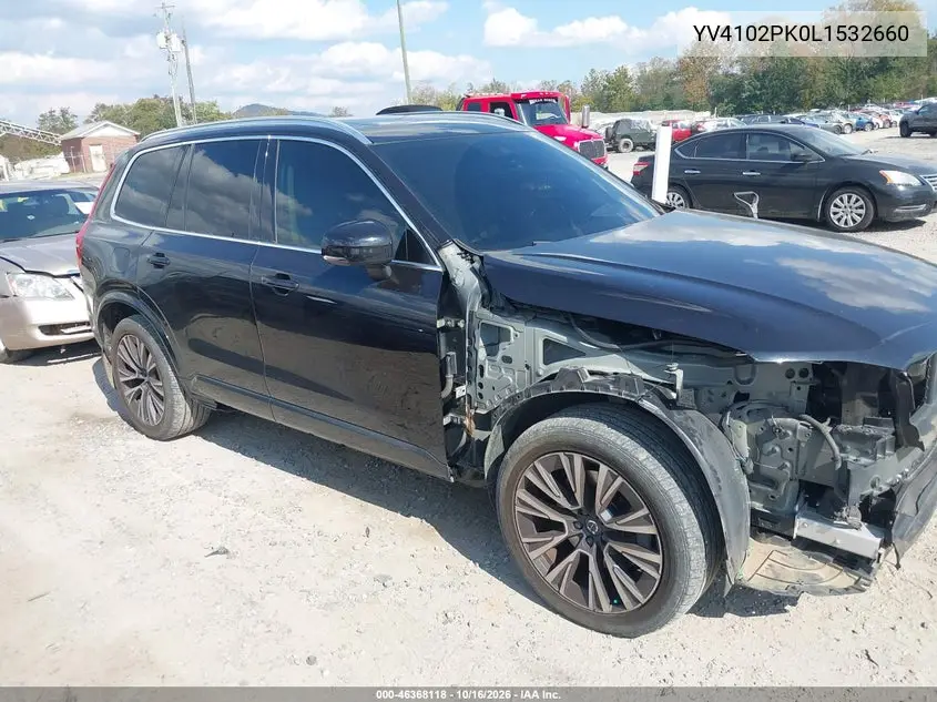 VOLVO XC90 2020, VIN YV4102PK0L1532660