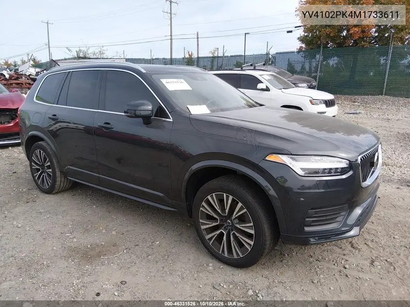 VOLVO XC90 2021, VIN YV4102PK4M1733611