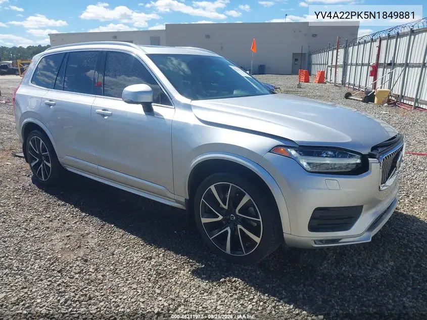 VOLVO XC90 2022, VIN YV4A22PK5N1849881