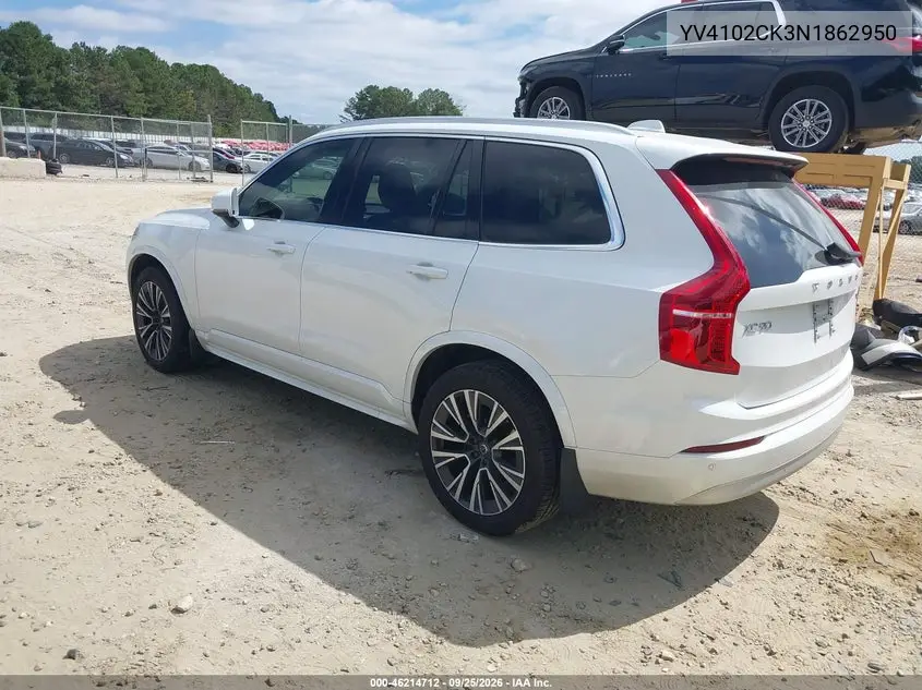 2022 VOLVO XC90 VIN YV4102CK3N1862950 — фото 3